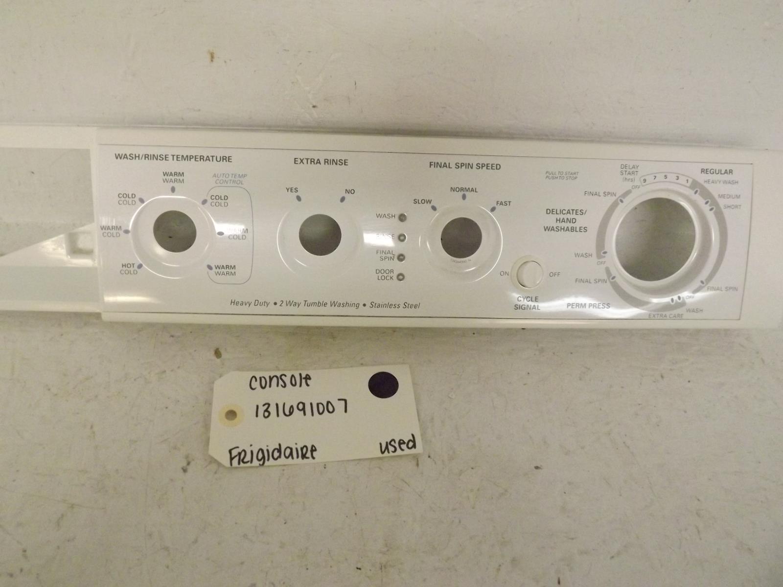 Frigidaire Washer 131691007 Console Used Frigidaire Washer 131691007 Console Used